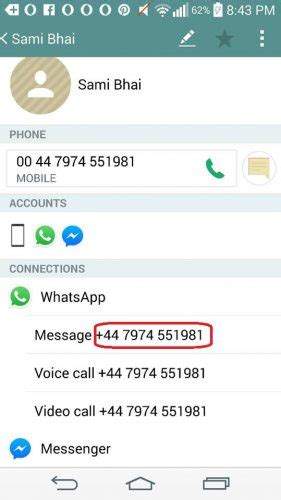 How to Whatsapp an International Number .